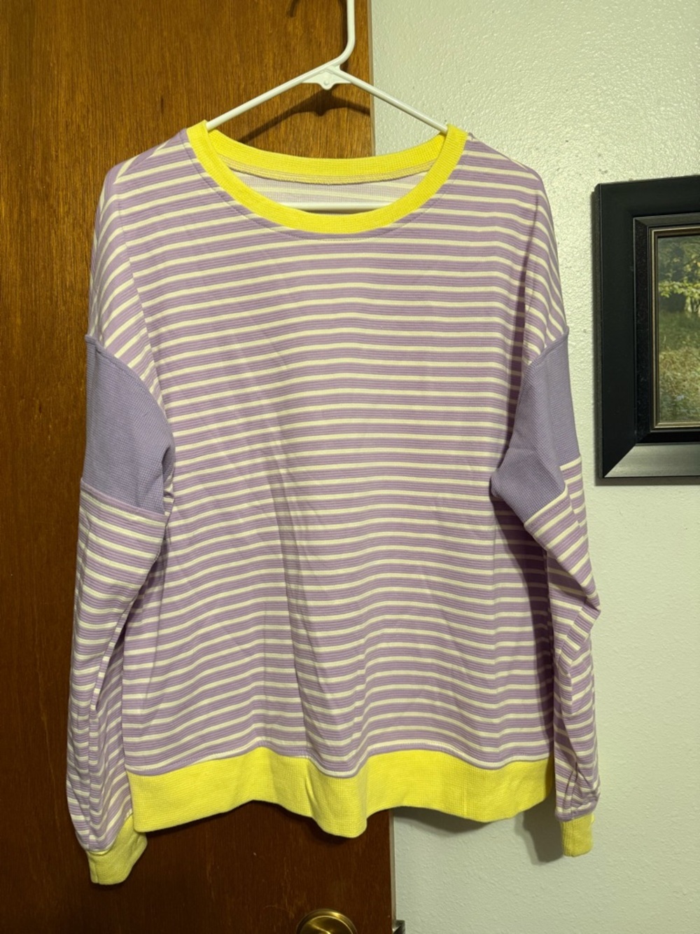 Staccato Lavender & Yellow Striped Long Sleeve Tee